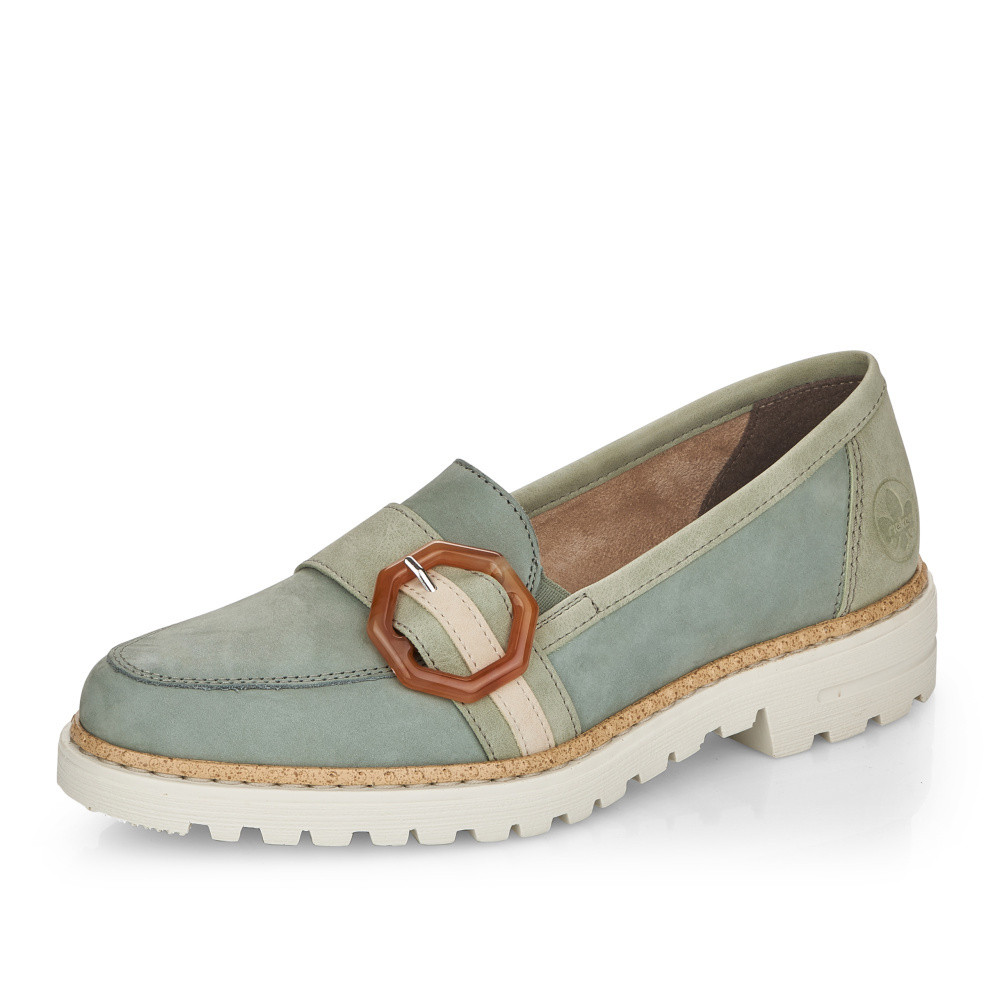 detail Dámské mokasíny RIEKER RIE-10101958-S3 zelená