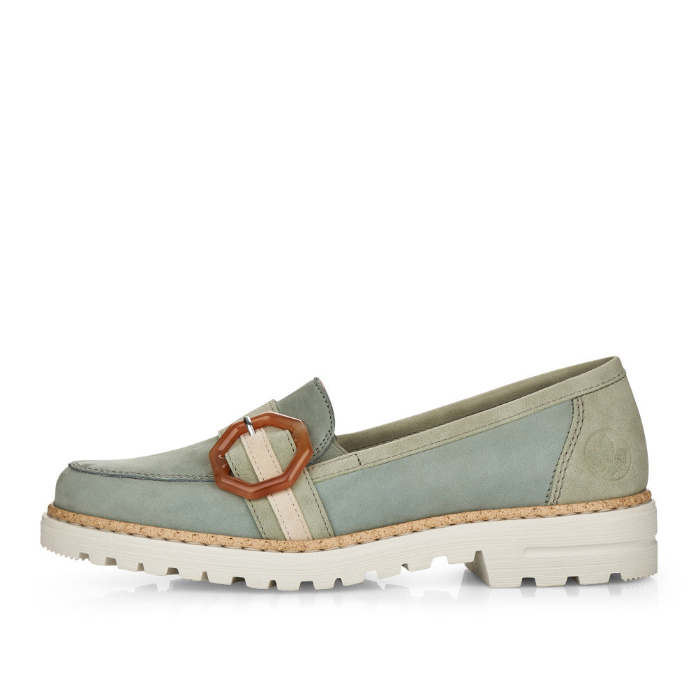 detail Dámské mokasíny RIEKER RIE-10101958-S3 zelená