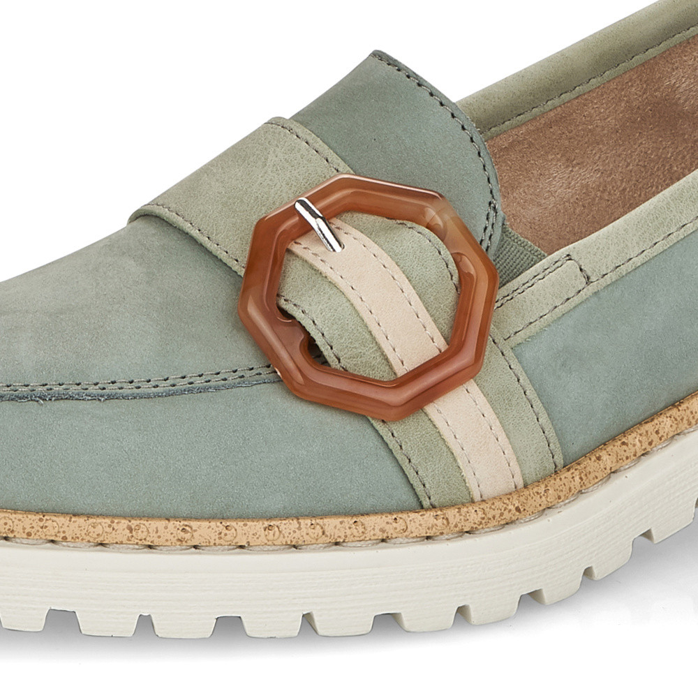 detail Dámské mokasíny RIEKER RIE-10101958-S3 zelená