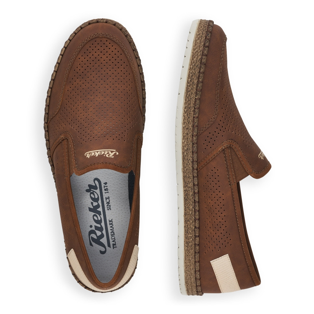 detail Pánské mokasíny RIEKER RIE-10101979-S2 hnědá