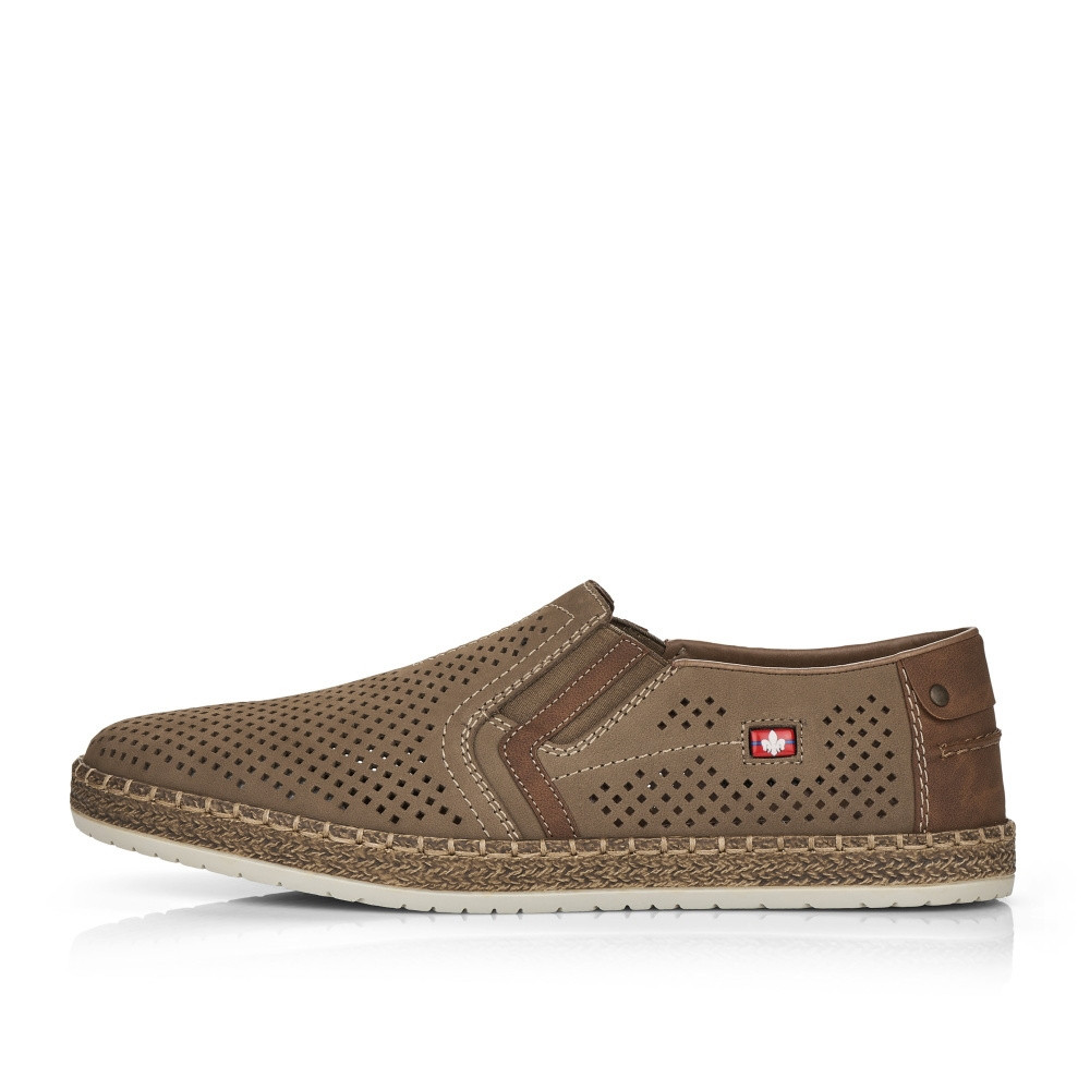 detail Pánské mokasíny RIEKER B5297-64 béžová S5