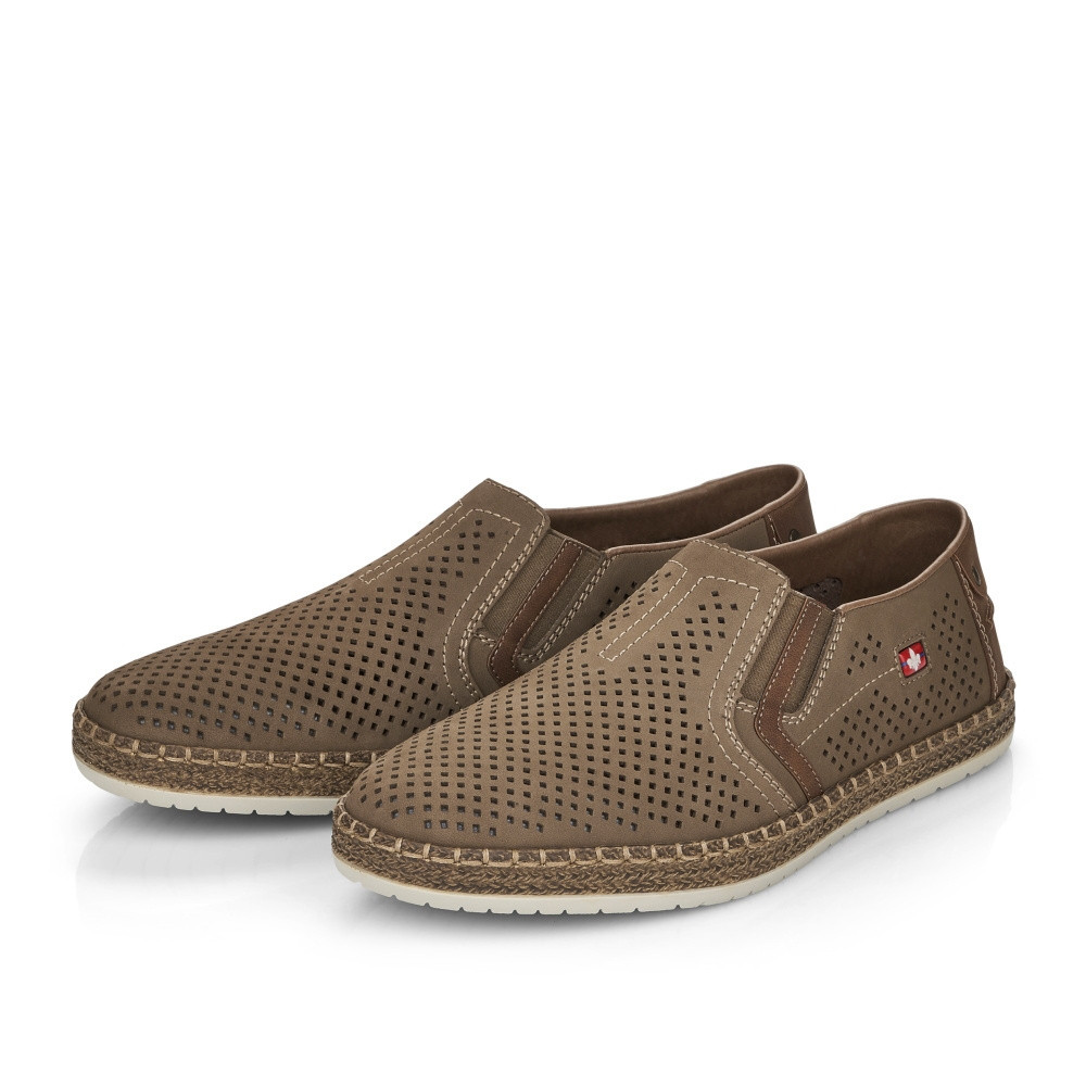 detail Pánské mokasíny RIEKER B5297-64 béžová S5