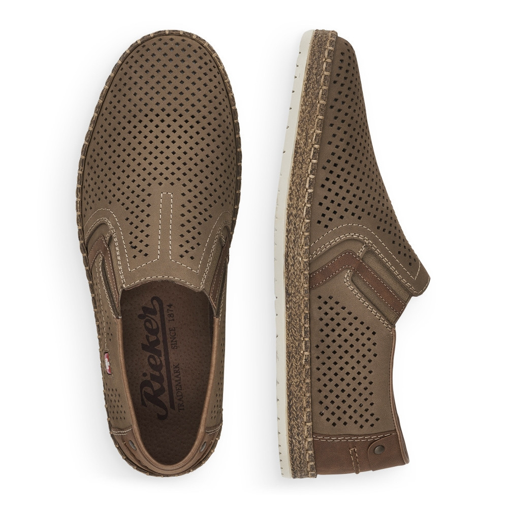 detail Pánské mokasíny RIEKER B5297-64 béžová S5