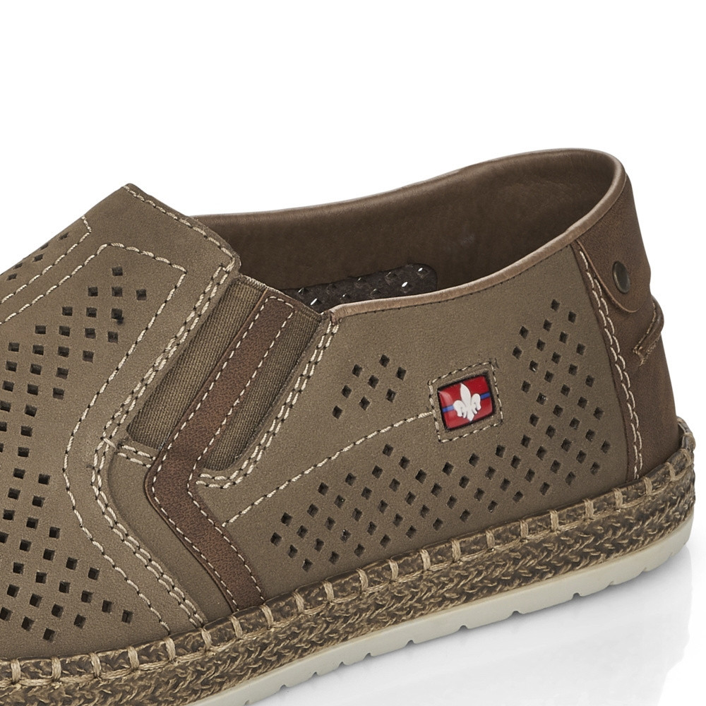 detail Pánské mokasíny RIEKER B5297-64 béžová S5