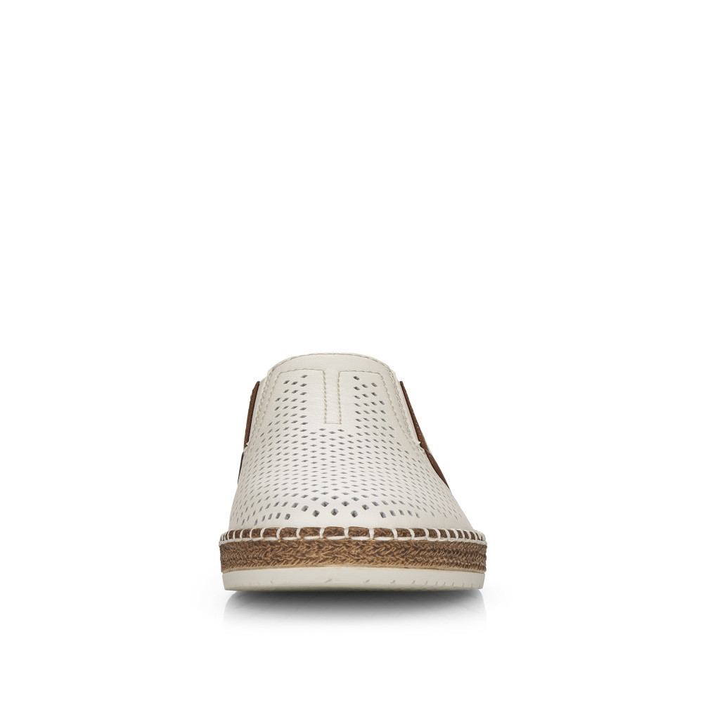 detail Pánske mokasíny RIEKER B5297-80 biela S6