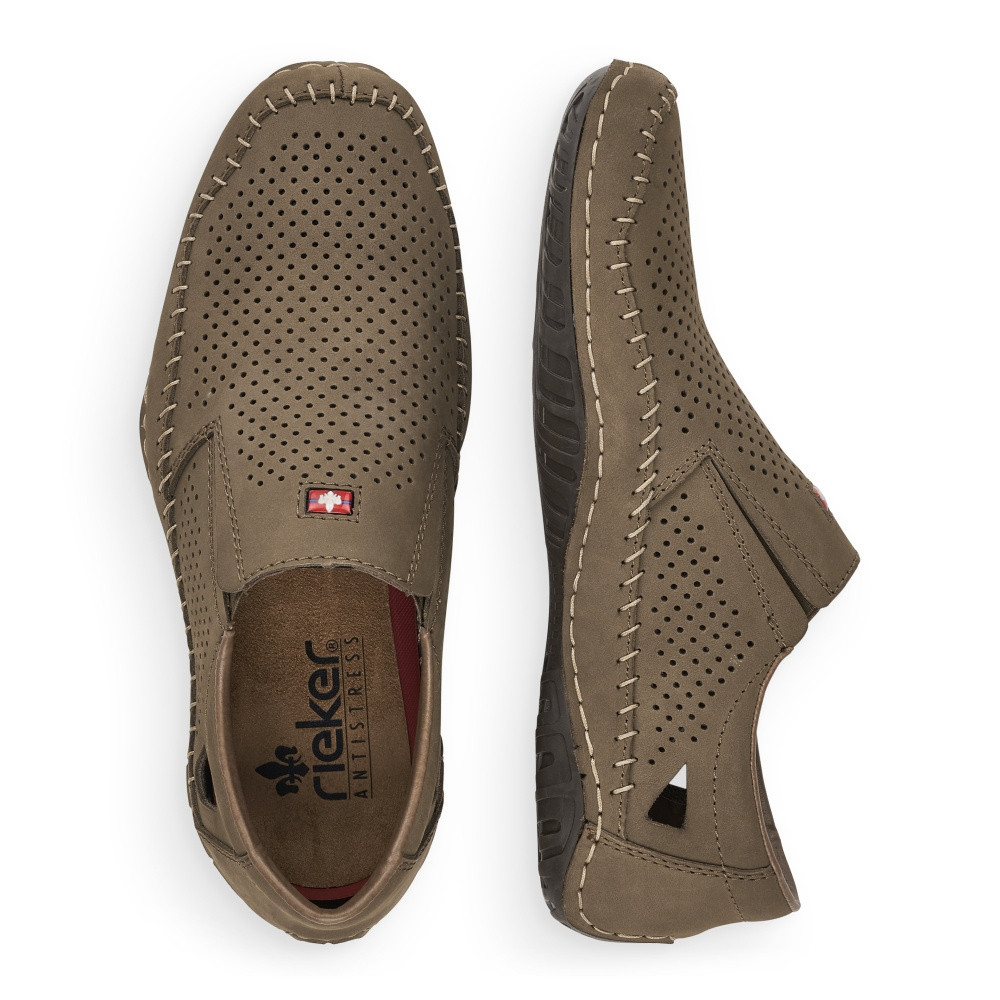 detail Pánské mokasíny RIEKER RIE-10102235-S2 béžová