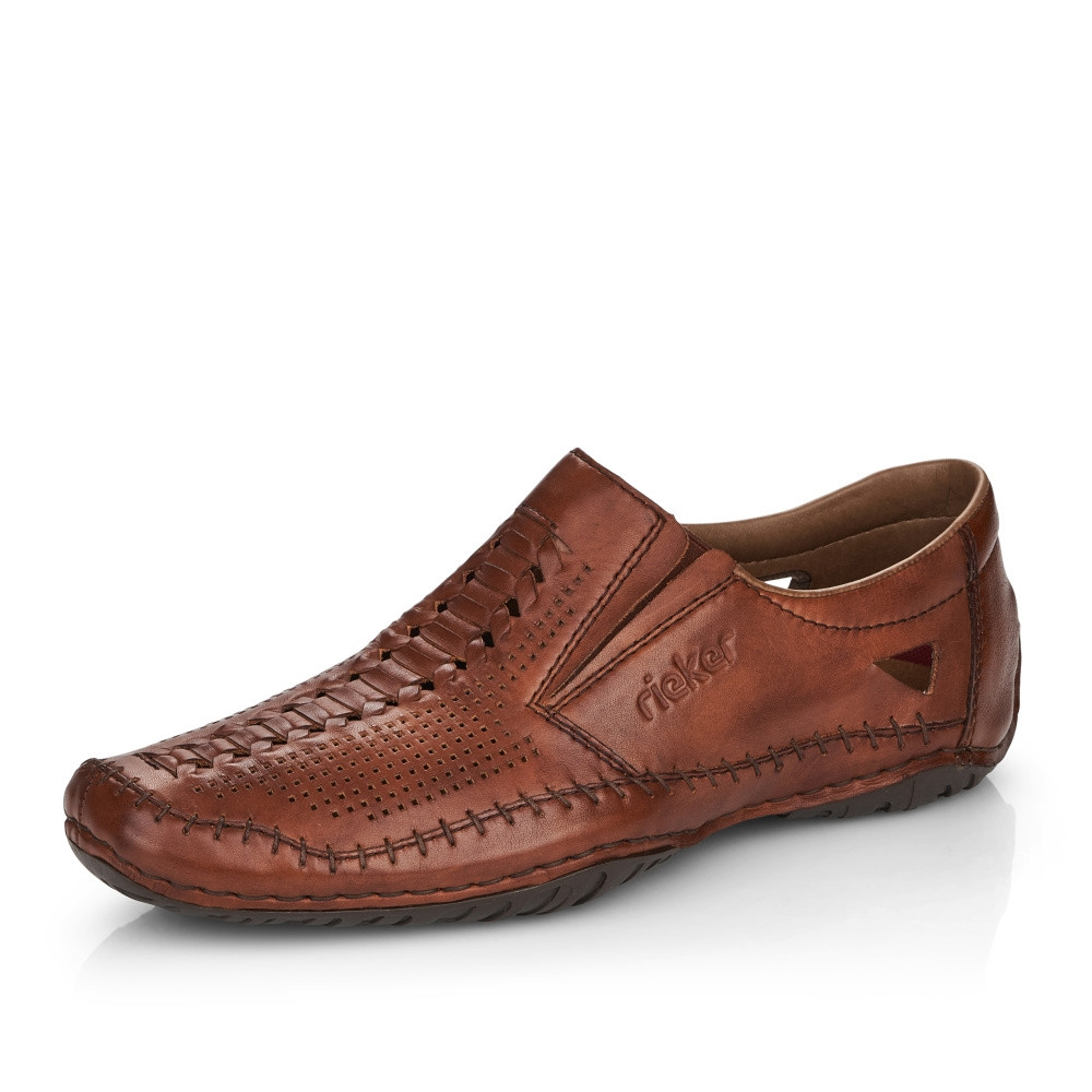 detail Pánské mokasíny RIEKER RIE-10102237-S2 hnědá