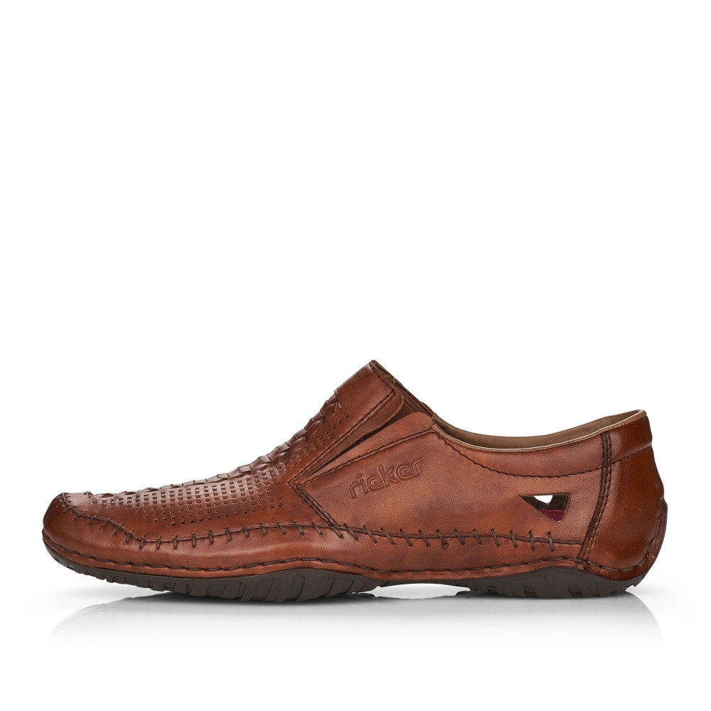 detail Pánské mokasíny RIEKER RIE-10102237-S2 hnědá