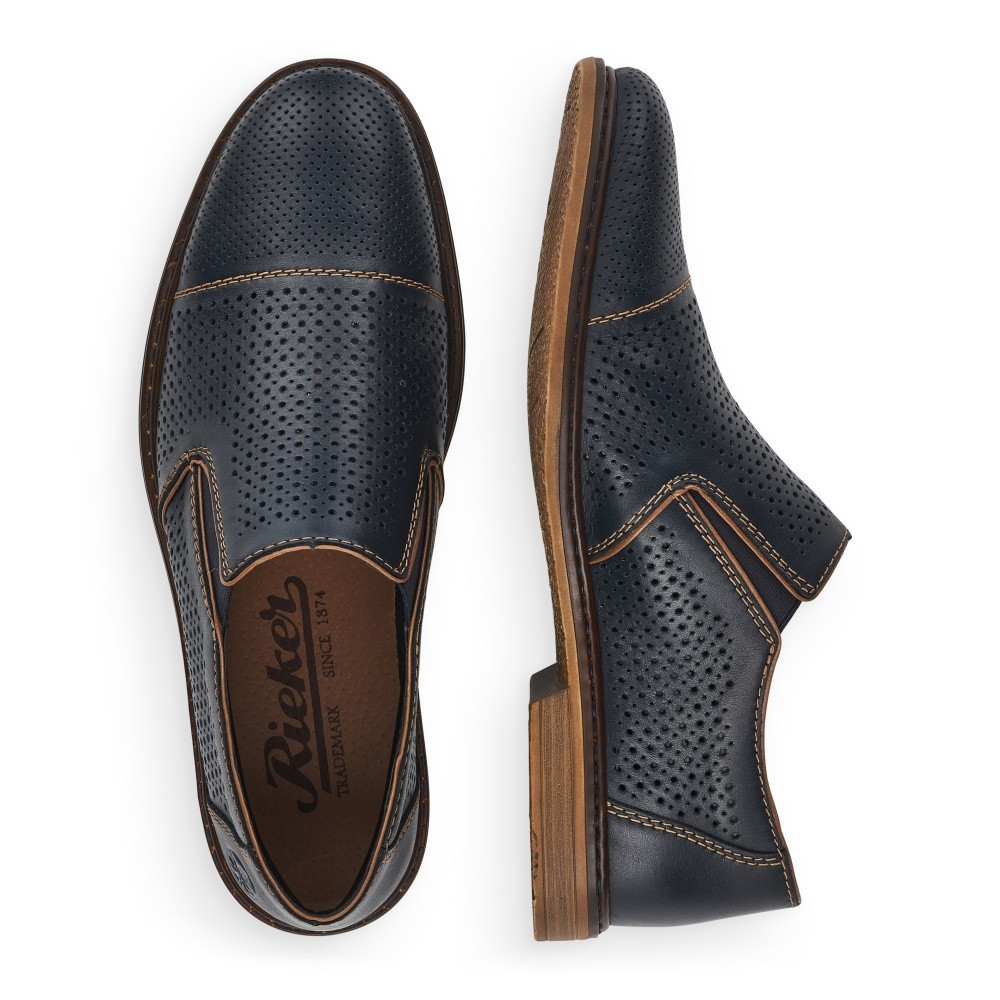 detail Pánské mokasíny RIEKER 13486-14 modrá S4