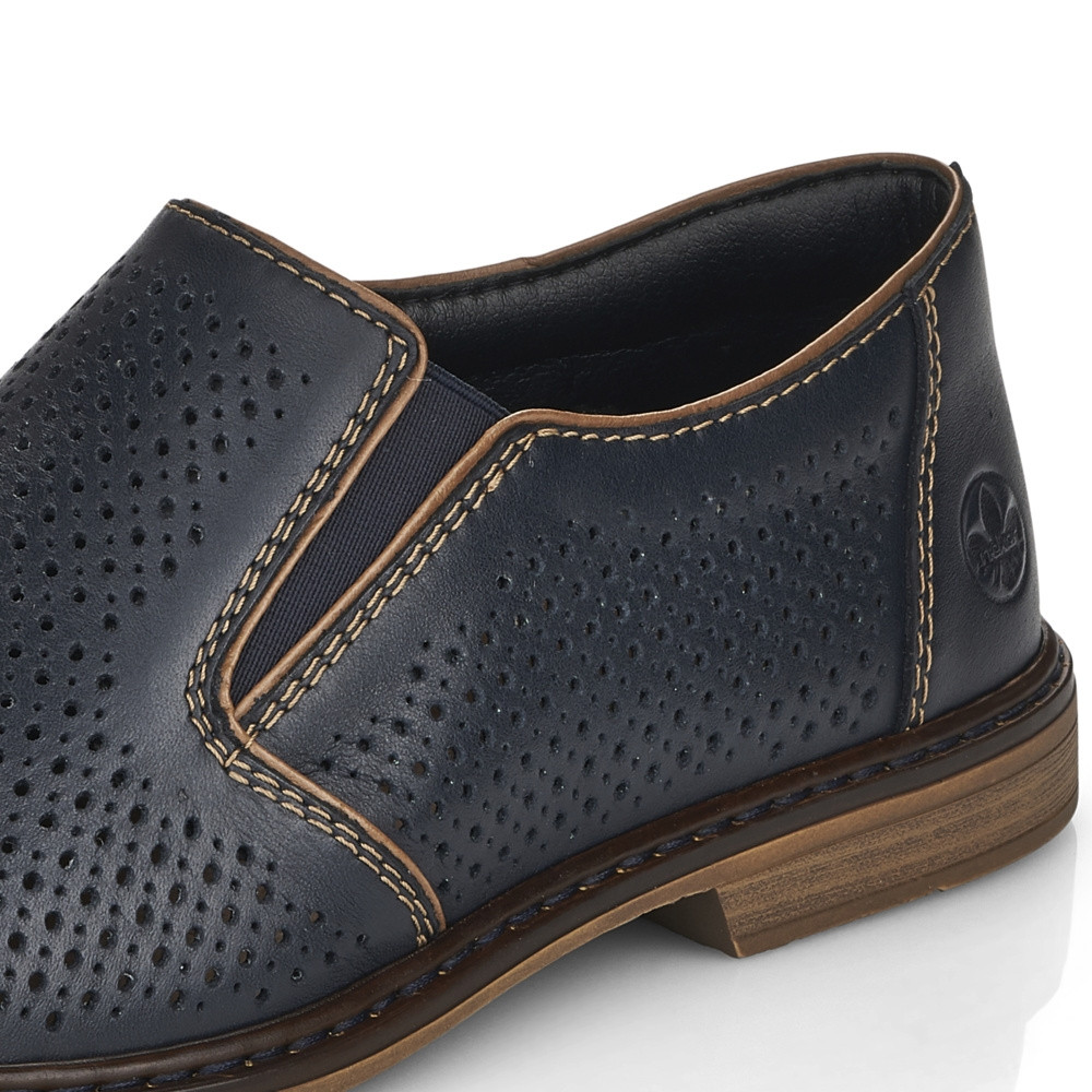 detail Pánské mokasíny RIEKER 13486-14 modrá S4