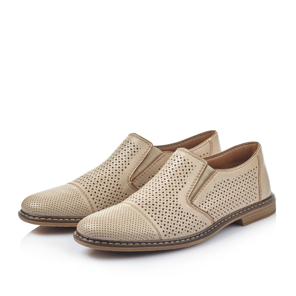 detail Pánské mokasíny RIEKER 13486-60 béžová S2