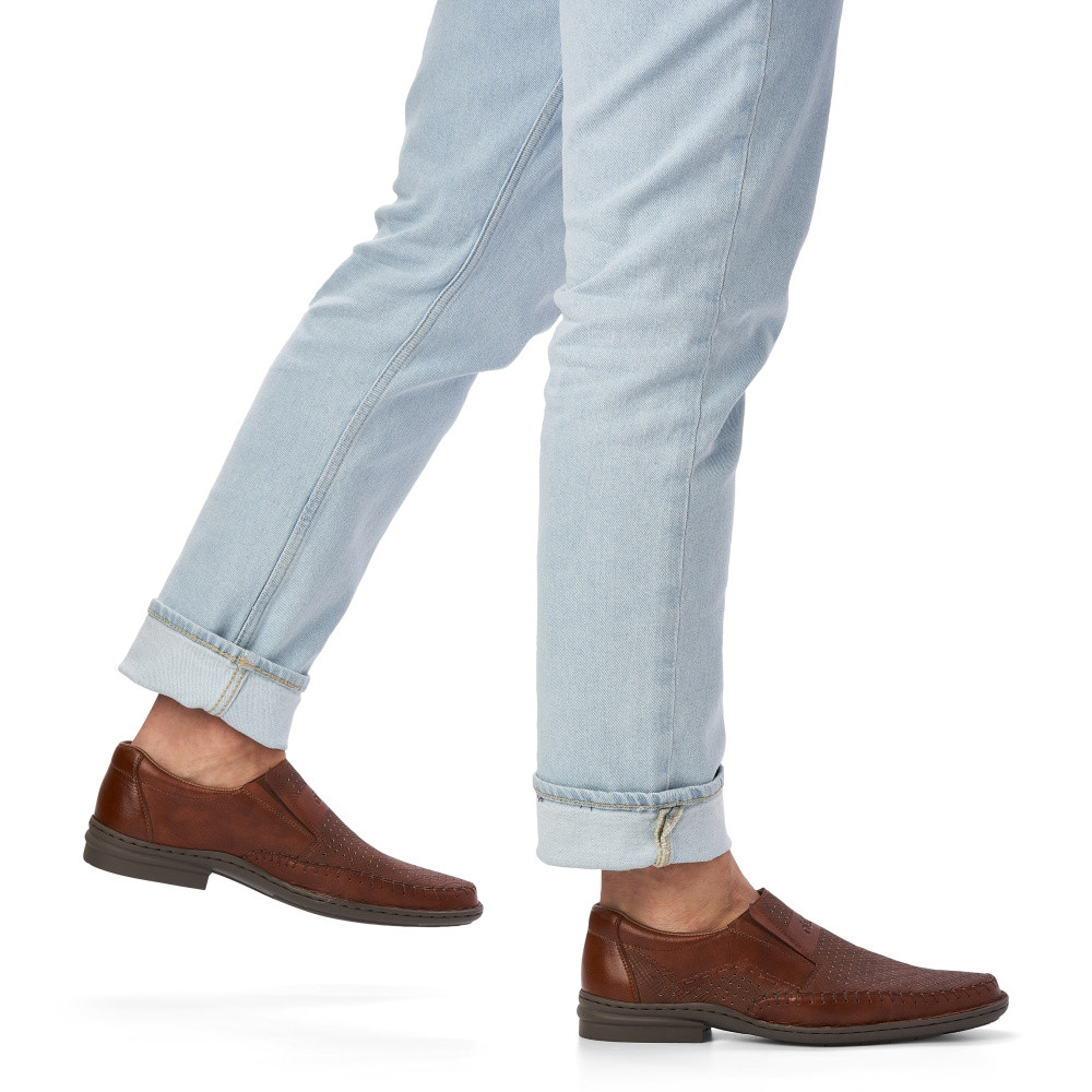 detail Pánské mokasíny RIEKER RIE-10102259-S2 hnědá