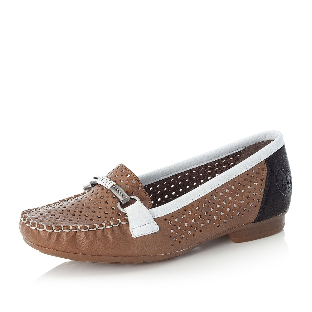 detail Dámské mokasíny RIEKER 40065-64 hnědá S2