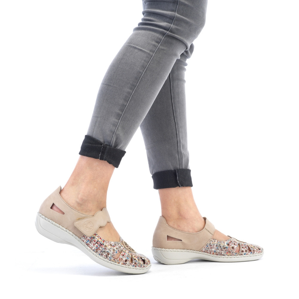 detail Dámské polobotky RIEKER RIE-10102267-S2 béžová