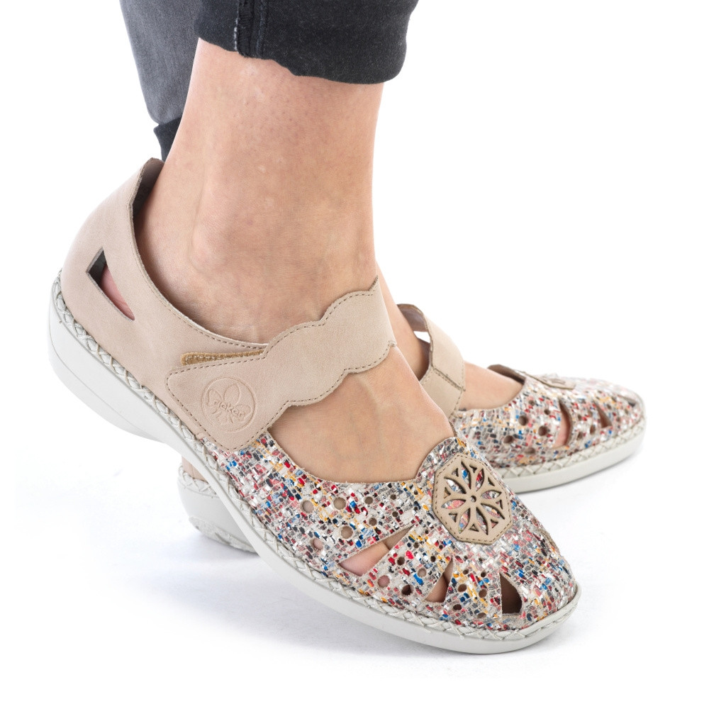 detail Dámské polobotky RIEKER RIE-10102267-S2 béžová