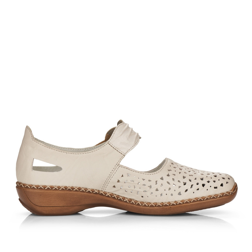 detail Dámské polobotky RIEKER 41399-60 béžová S5