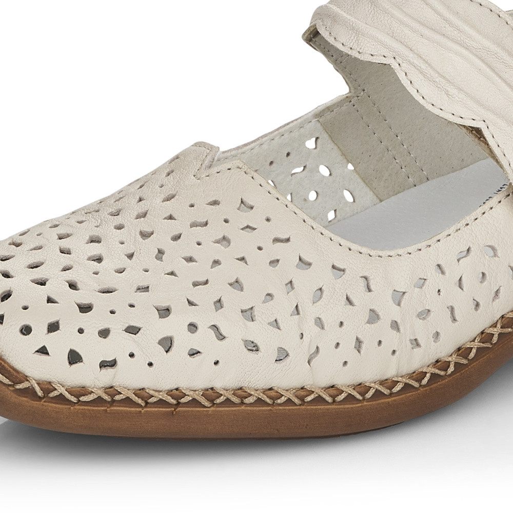 detail Dámské polobotky RIEKER 41399-60 béžová S5