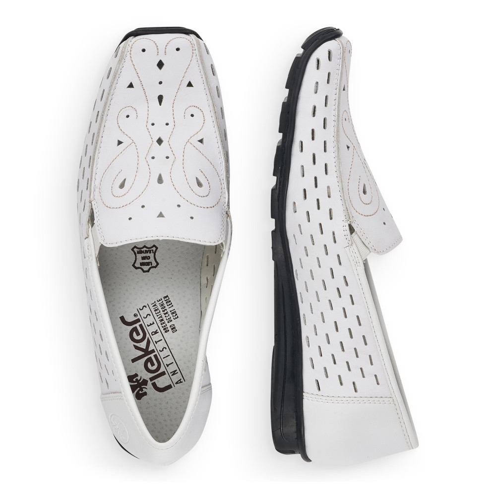 detail Dámské mokasíny RIEKER RIE-10102274-S2 bílá