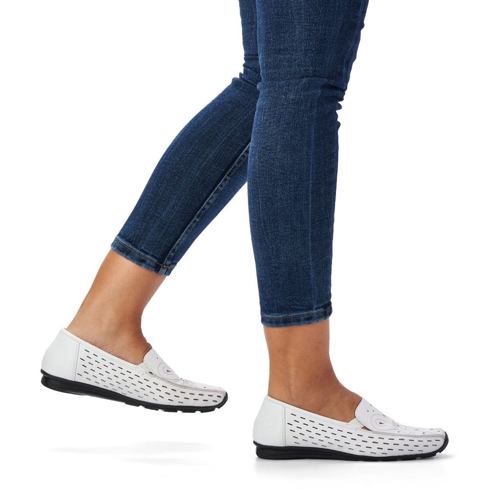 detail Dámské mokasíny RIEKER RIE-10102274-S2 bílá