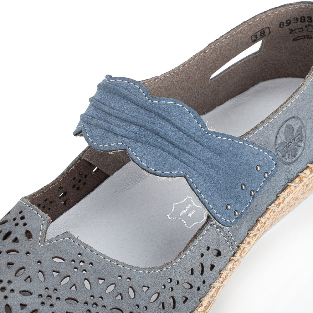 detail Dámské polobotky RIEKER 44896-15 modrá S5