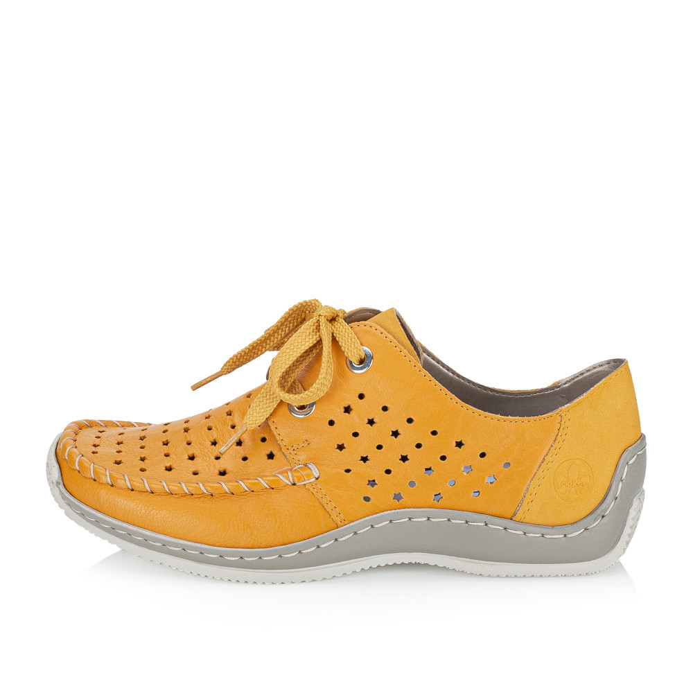 detail Dámské polobotky RIEKER L1716-68 žlutá S5