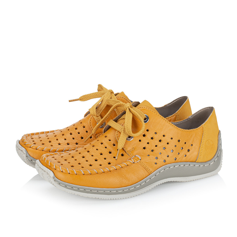 detail Dámské polobotky RIEKER L1716-68 žlutá S5