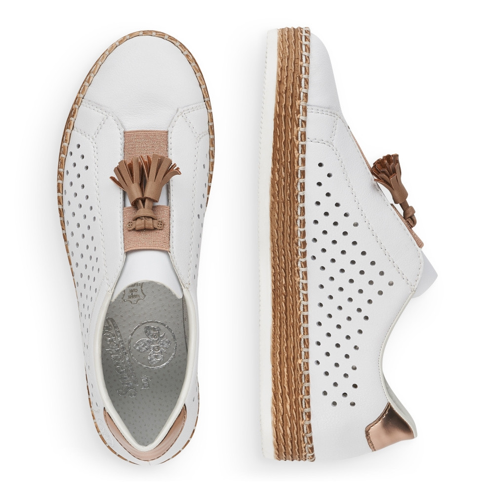 detail Dámské polobotky RIEKER RIE-10102379-S2 bílá