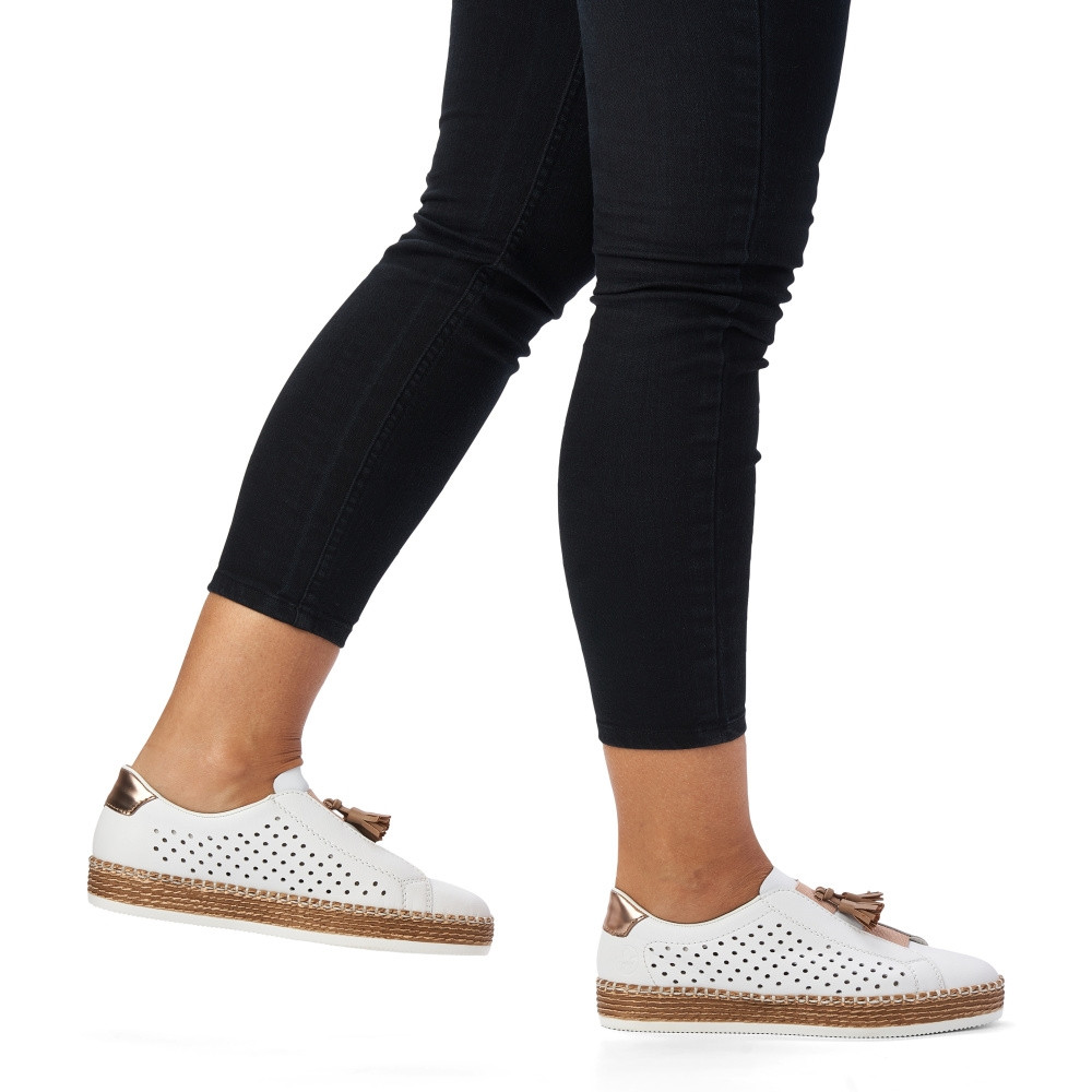 detail Dámské polobotky RIEKER RIE-10102379-S2 bílá