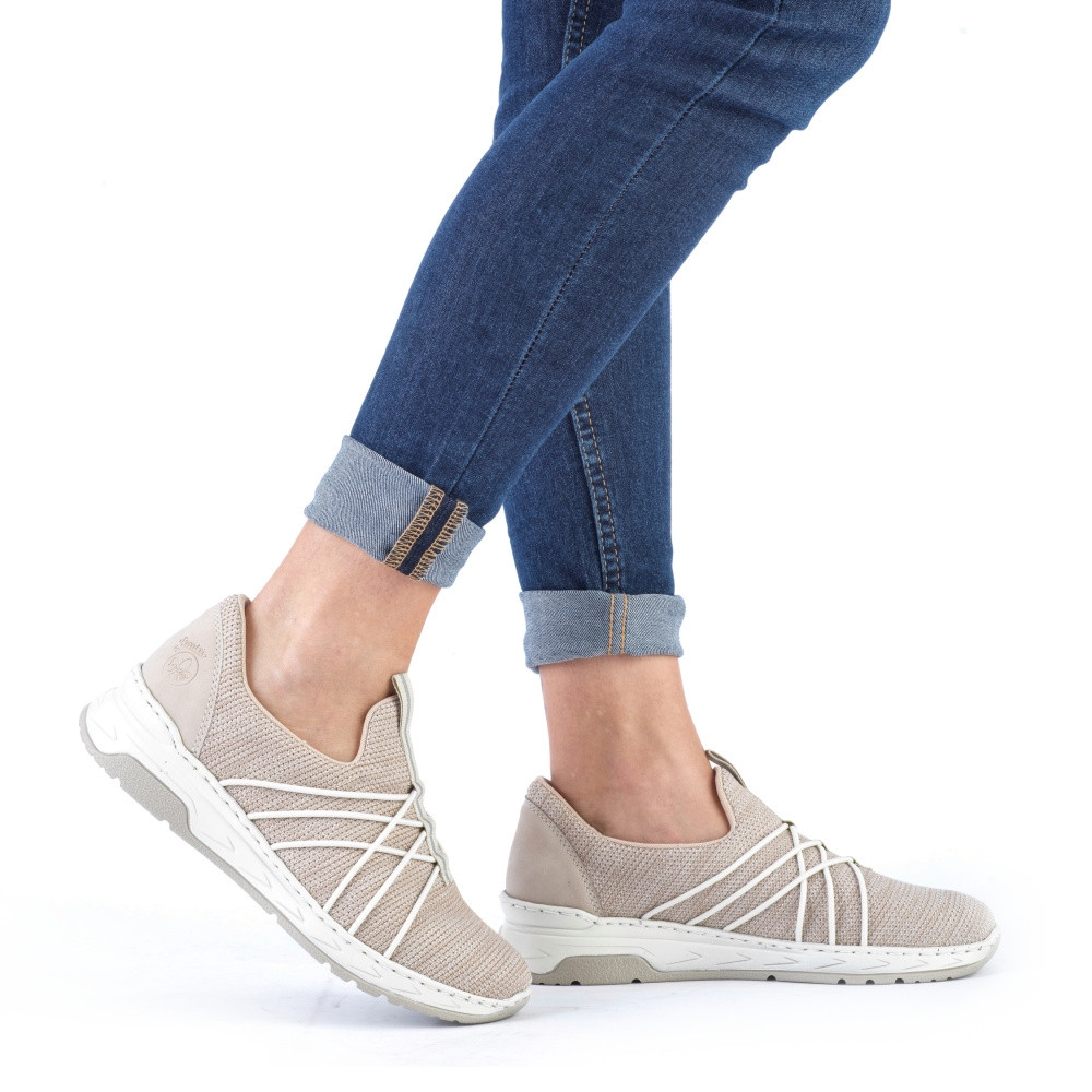 detail Dámské tenisky RIEKER M00K1-60 béžová S2