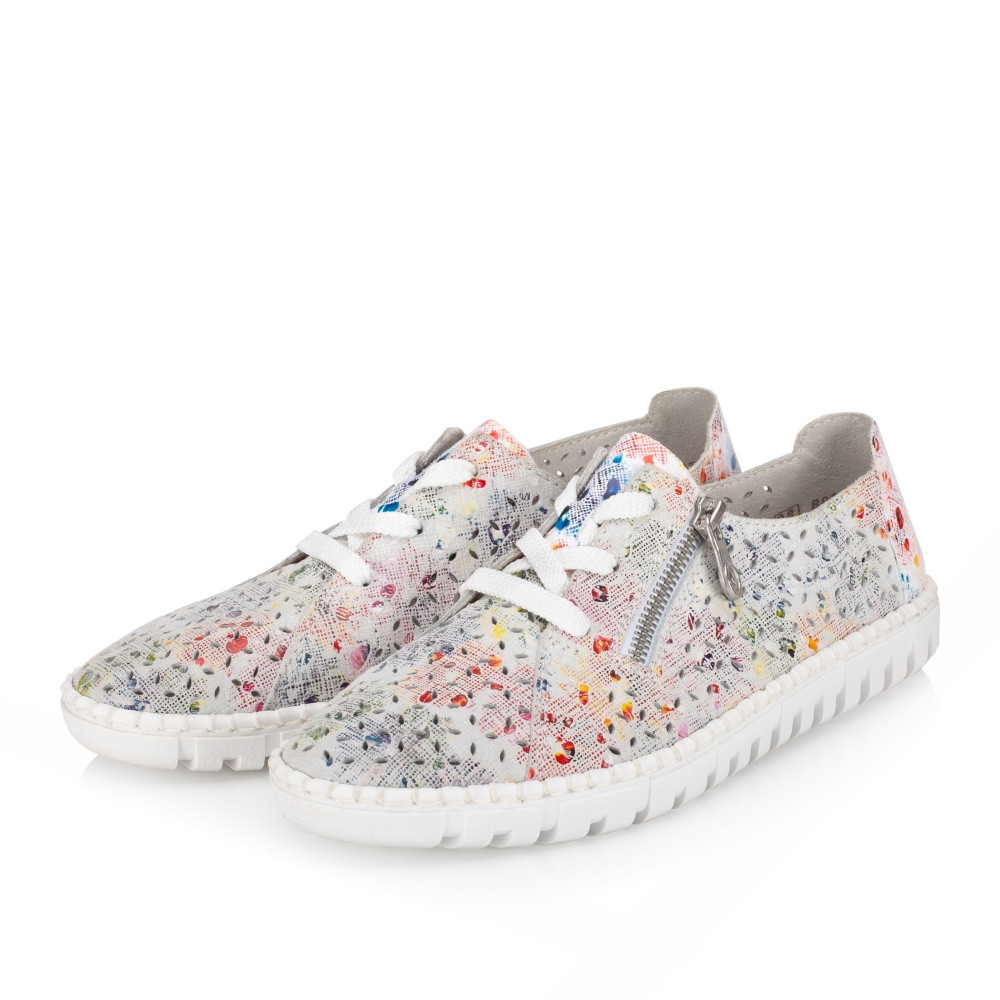 detail Dámske poltopánky RIEKER M2306-90 biela S5