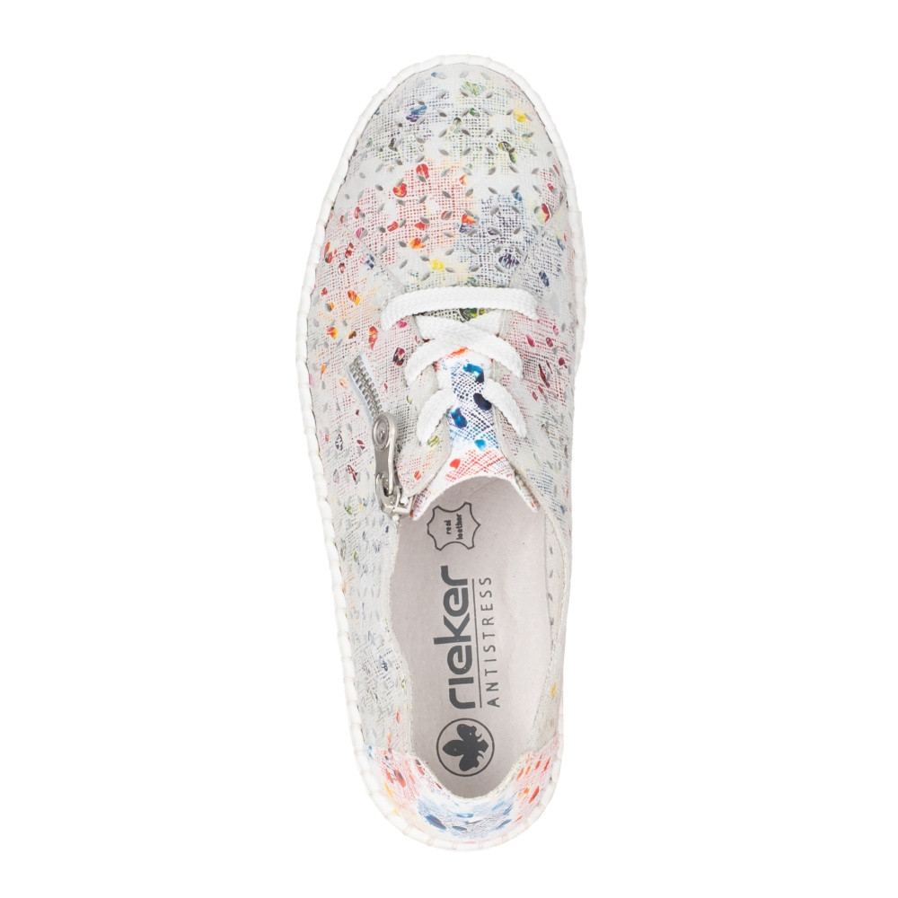 detail Dámske poltopánky RIEKER M2306-90 biela S5