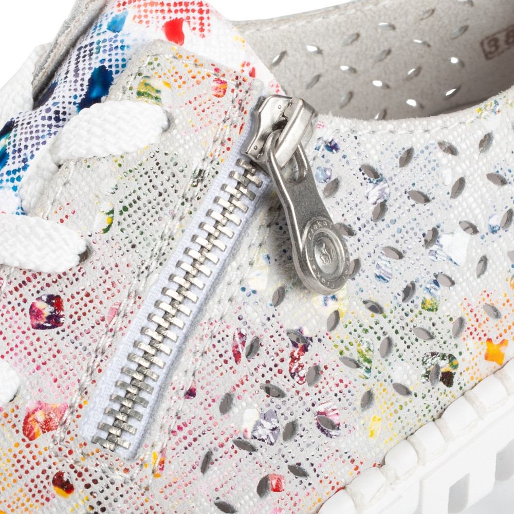 detail Dámske poltopánky RIEKER M2306-90 biela S5