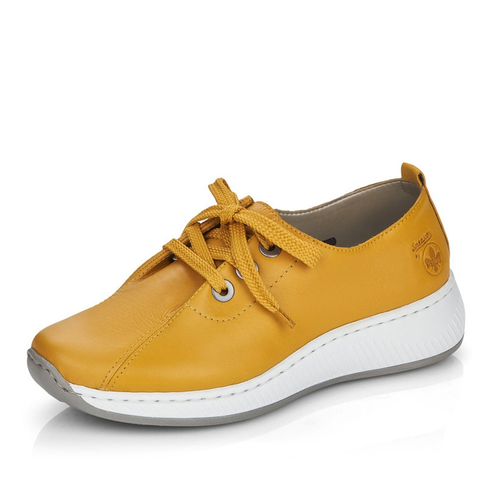 detail Dámské polobotky RIEKER N55A1-68 žlutá S2