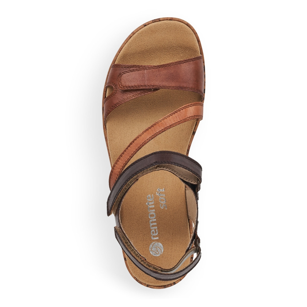 detail Dámské sandály REMONTE R6850-25 hnědá S2