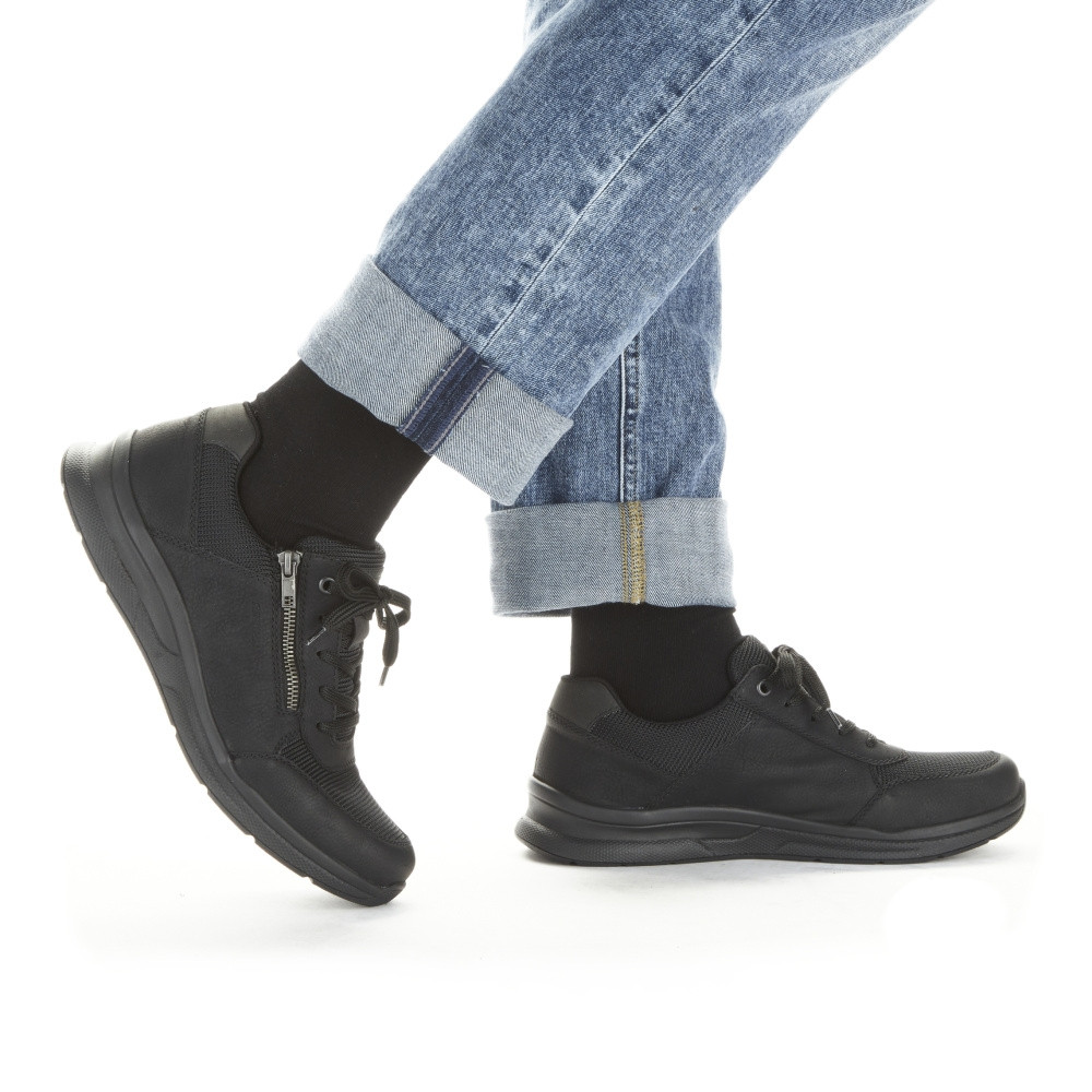 detail Pánské polobotky RIEKER 14801-00 černá W2