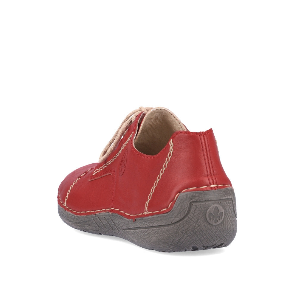 detail Dámské polobotky RIEKER 52520-33 červená S3