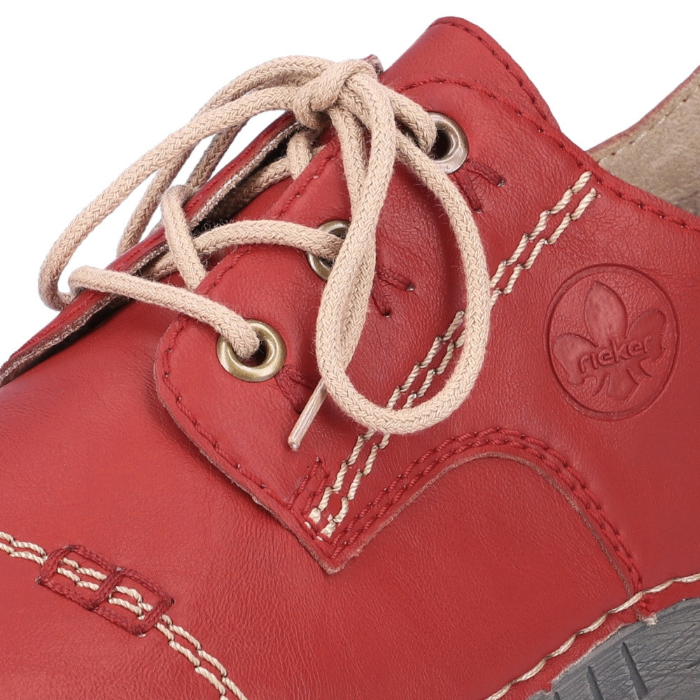 detail Dámské polobotky RIEKER 52520-33 červená S3
