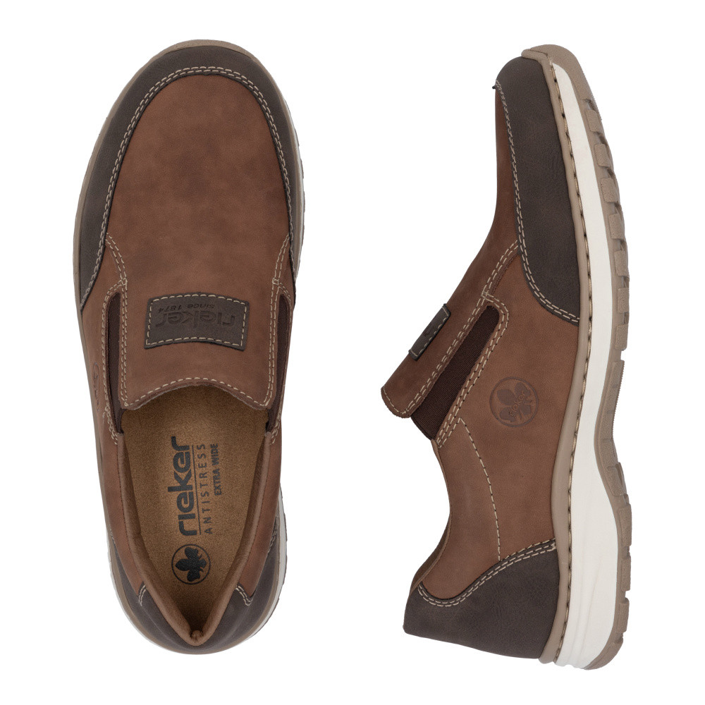 detail Pánské mokasíny RIEKER 03354-24 hnědá S5