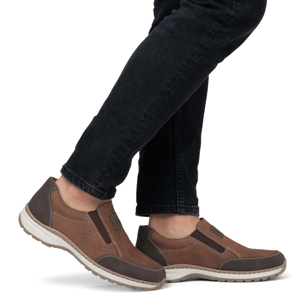 detail Pánské mokasíny RIEKER 03354-24 hnědá S5