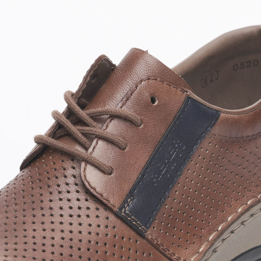 detail Pánské polobotky RIEKER RIE-10103589-S3 hnědá