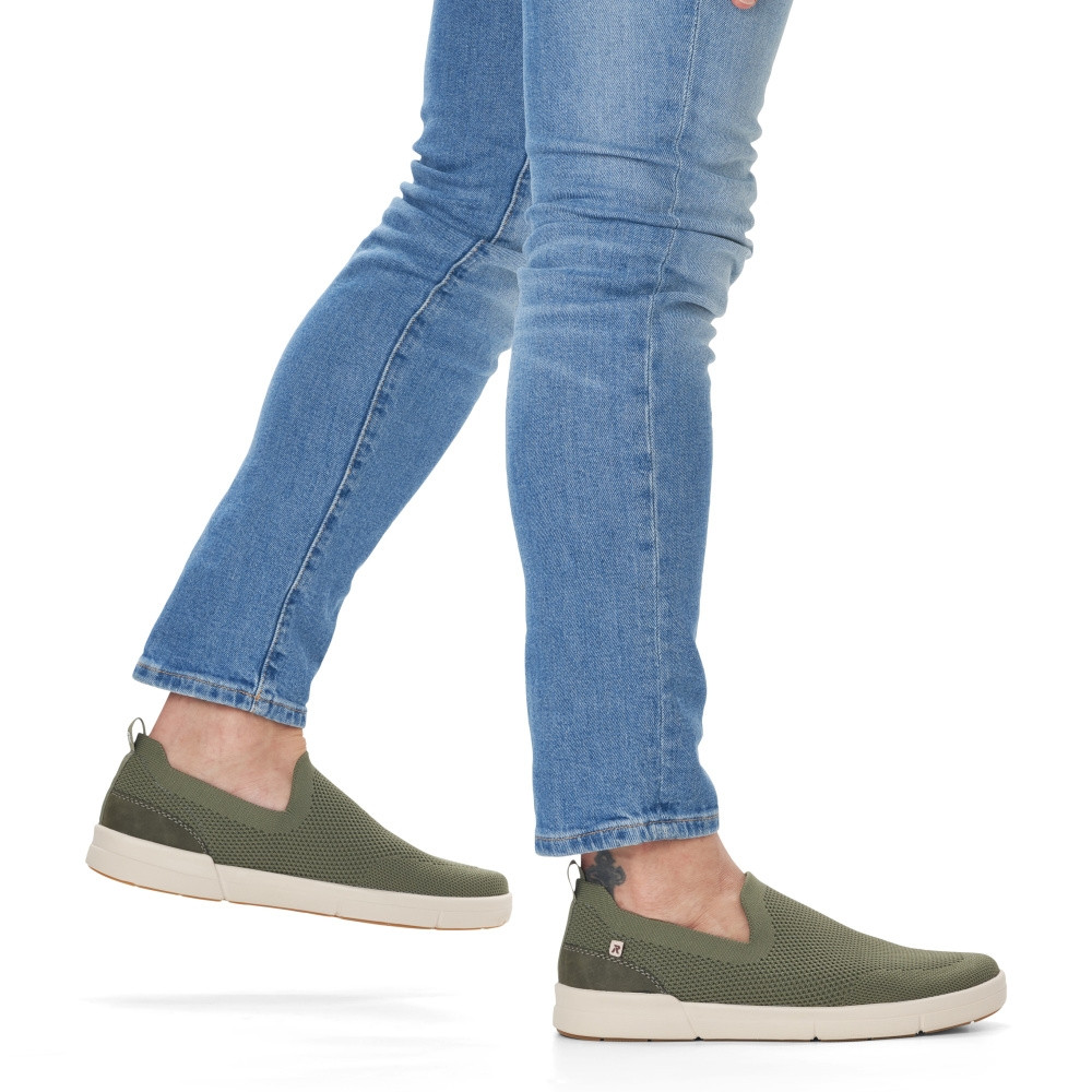 detail Pánské mokasíny RIEKER RIE-10103596-S3 zelená