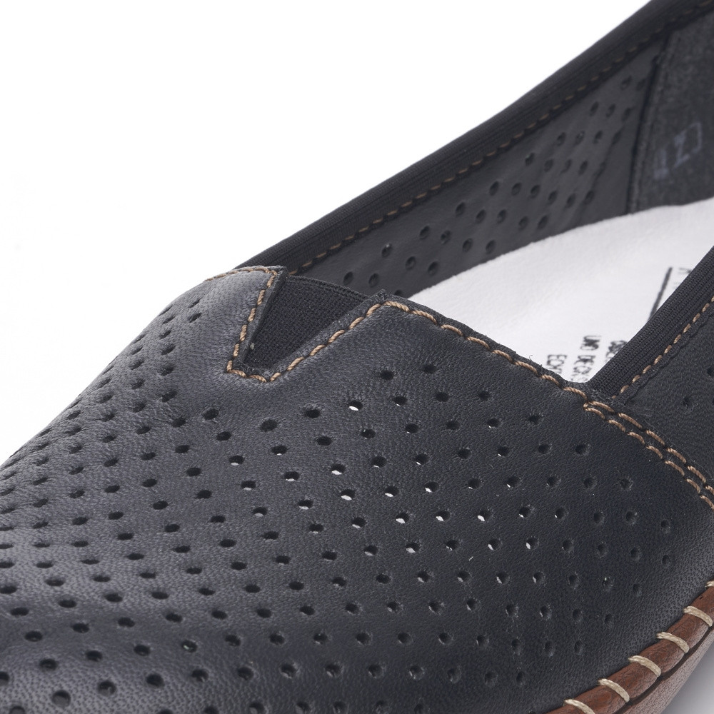 detail Dámské baleríny RIEKER 44854-00 černá S5