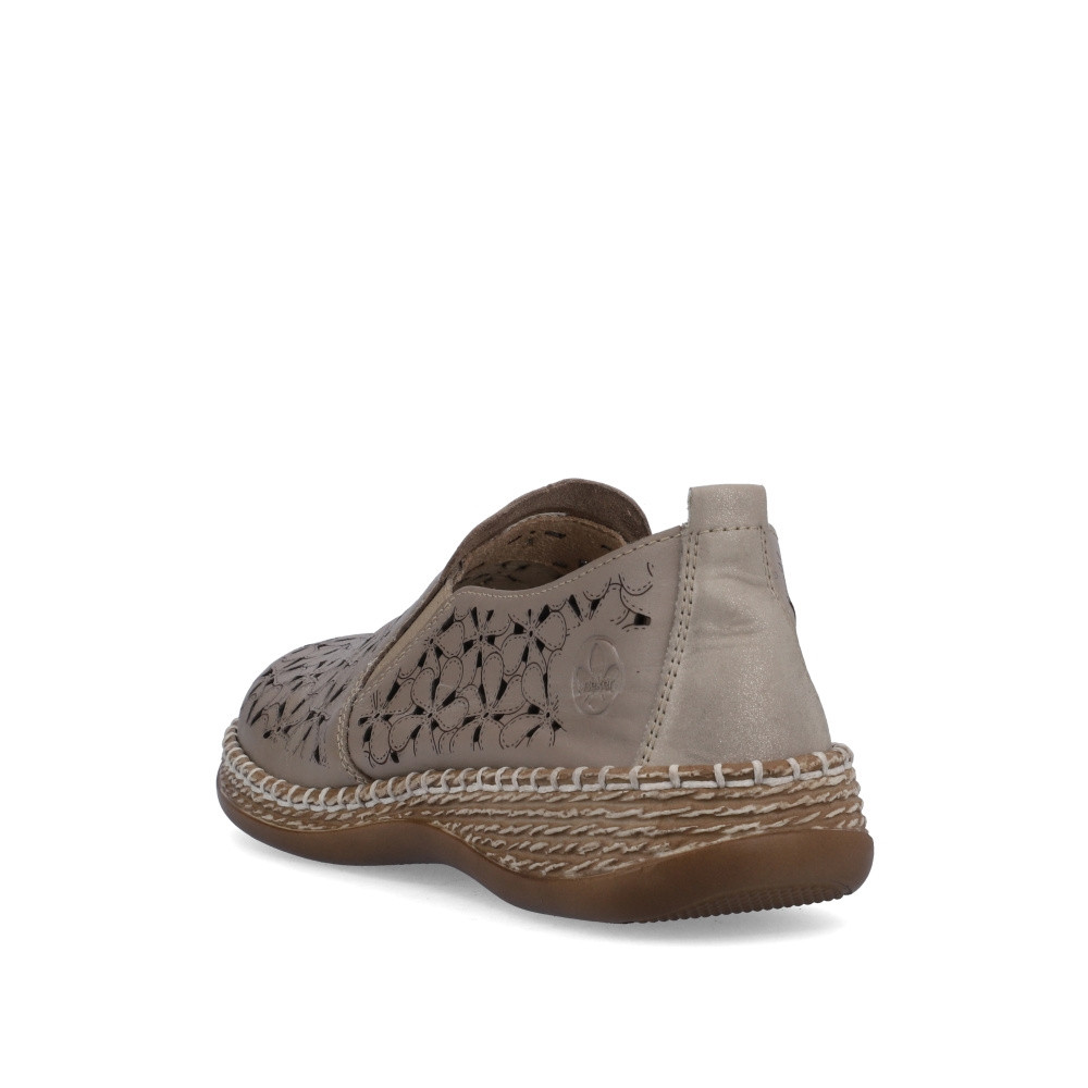 detail Dámské mokasíny RIEKER RIE-10103663-S3 béžová