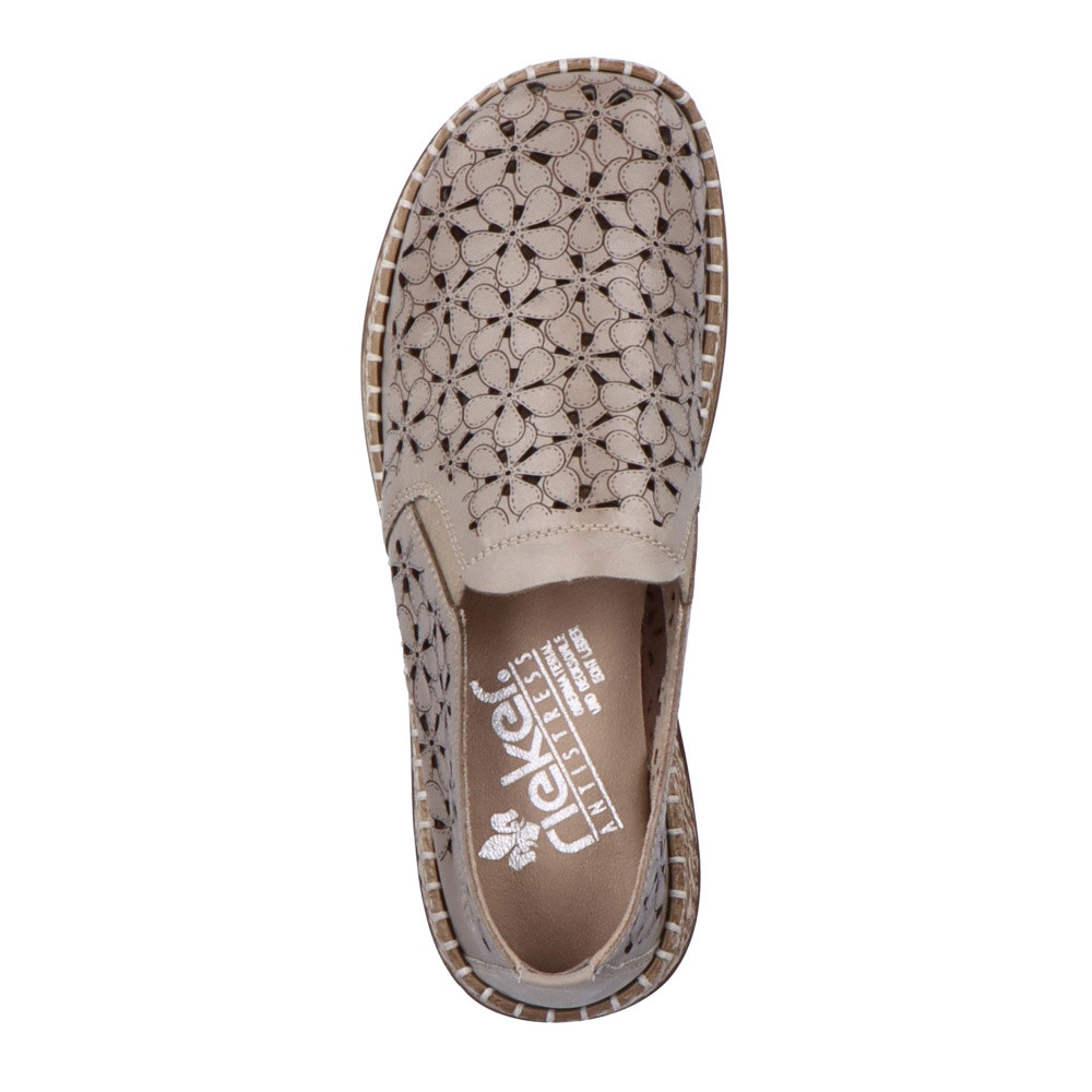 detail Dámské mokasíny RIEKER RIE-10103663-S3 béžová