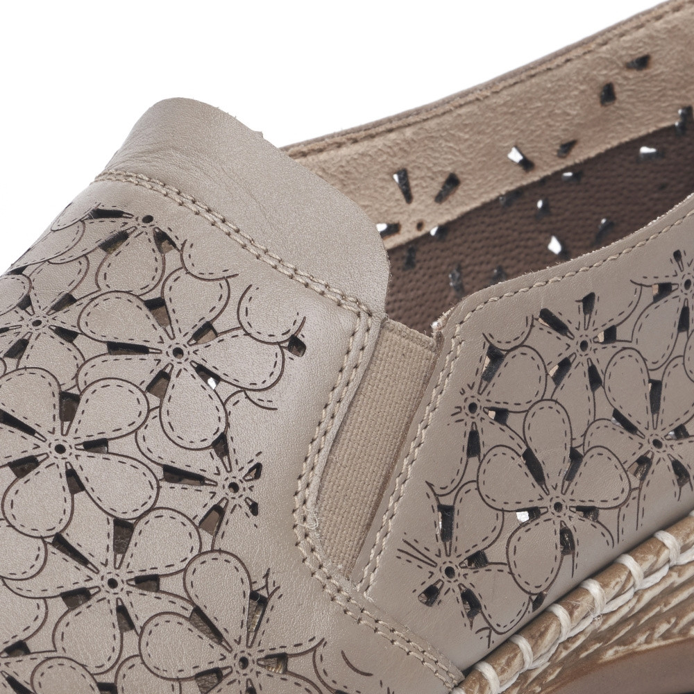 detail Dámské mokasíny RIEKER RIE-10103663-S3 béžová