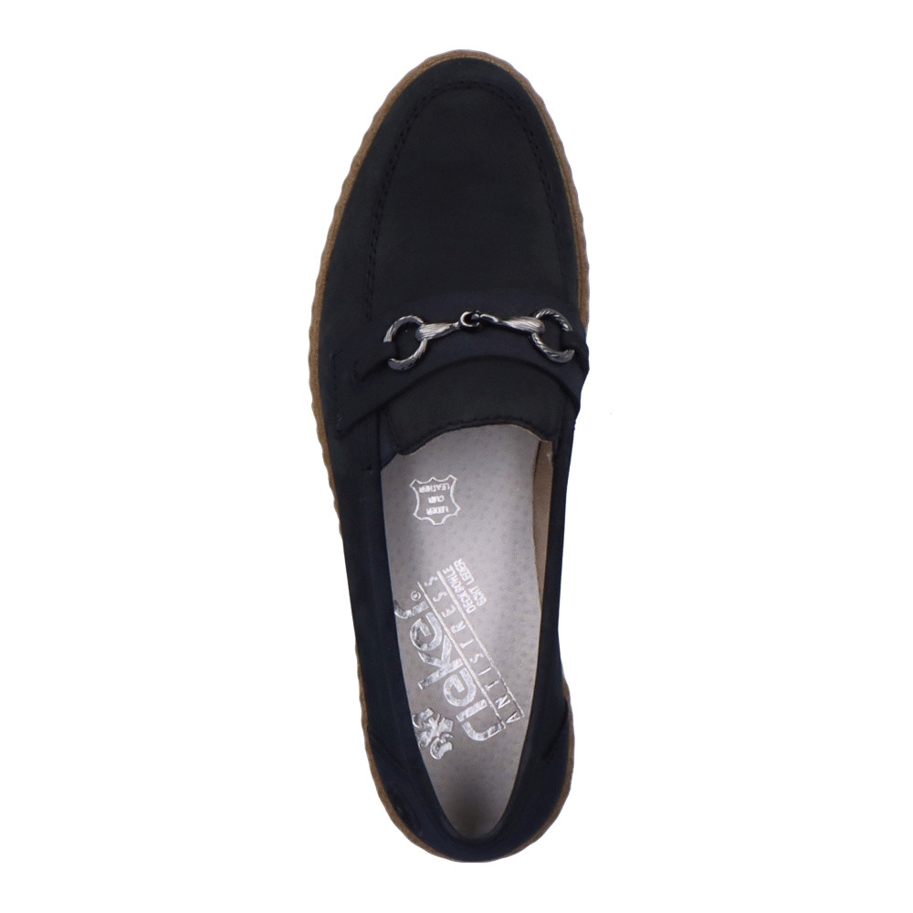 detail Dámské mokasíny RIEKER 51860-14 modrá S4