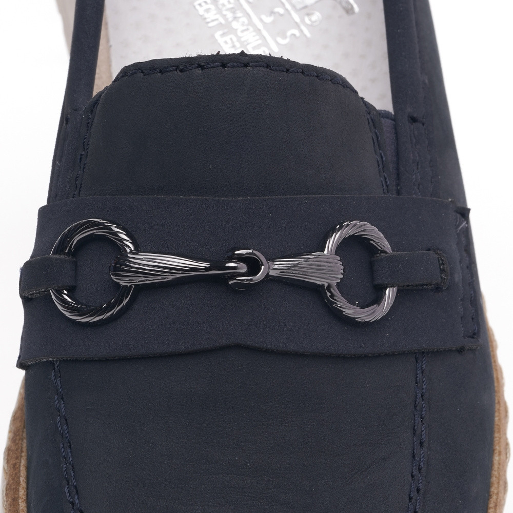 detail Dámské mokasíny RIEKER 51860-14 modrá S4