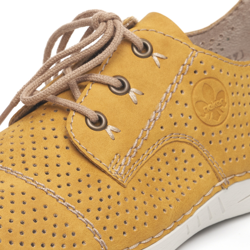 detail Dámské polobotky RIEKER 52506-68 žlutá S3