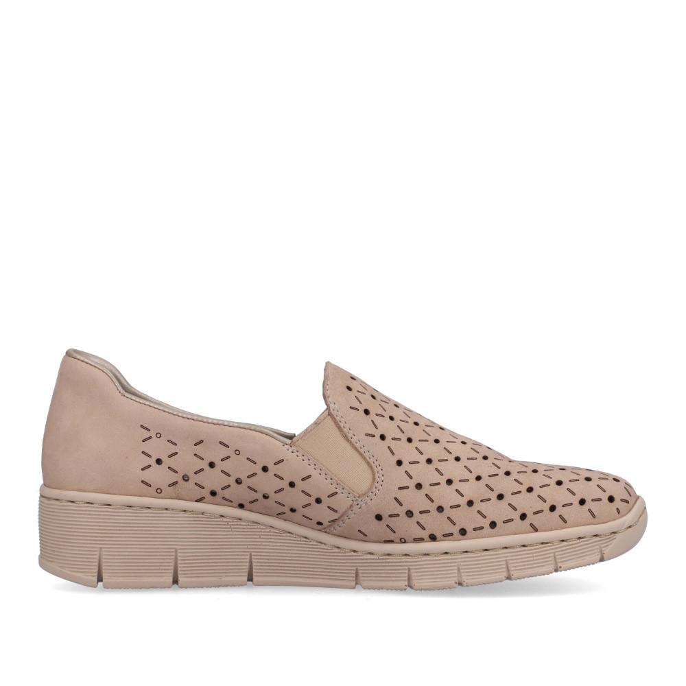 detail Dámské mokasíny RIEKER 53795-60 béžová S4