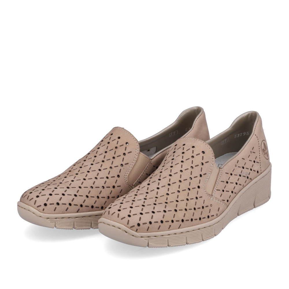 detail Dámské mokasíny RIEKER 53795-60 béžová S4